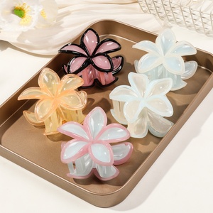 Pinza de Pelo Color Jelly con Diseño de Flor de Huevo, Accesorios para el Cabello para Mujer, Ideal para Vacaciones en la Playa - Product Image 2