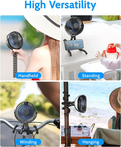 New Arrival 50% OFF Factory Price Portable Stroller <b>Fan</b> Clip Mini <b>Fan</b> 4 Speed Rechargeable Handheld <b>Desk</b> Cooling <b>Fan</b> <b>Small</b> - Product Image 2