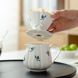 R2505-333Modern Vintage Phalaenopsis porcelaine <span class=keywords><strong>café</strong></span> filtre tasse ensemble peint à la main durable maison <span class=keywords><strong>Café</strong></span> utiliser tasse à <span class=keywords><strong>café</strong></span> en céramique - Product Image 3