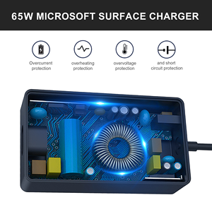 Chargeur d'ordinateur portable 65W pour Microsoft <span class=keywords><strong>Surface</strong></span> 20W <span class=keywords><strong>USB</strong></span> <span class=keywords><strong>C</strong></span> Port Safe Fiable Compatible <span class=keywords><strong>Surface</strong></span> Pro 3/4/5/6/7/8/9 Enhanced 80W Output - Product Image 2