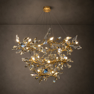 Modern Multi <b>Light</b> <b>Branch</b> Crystal Lamp Gold Metal Chain For High Ceiling Staircase Hotel Lobby Decoration <b>Light</b> - Product Image 1