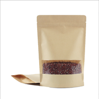 Sachet en papier kraft laminé refermable personnalisable et recyclable, impression héliogravure, qualité alimentaire, pour nouilles, riz, thé, petit format blanc