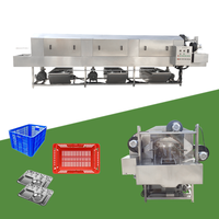 Automatische industriële plastic mandenreiniger met spuitfunctie voor voedsel-, fruit- en groenteverwerkingsbedrijven