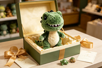 Boneka Dinosaurus Desain Khusus, Mainan Hewan Isi Lembut yang Menggemaskan untuk Hadiah Bisnis Promosi