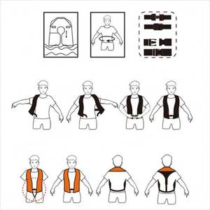 เสื้อชูชีพเป่าลมคุณภาพสูงแบบช่องลมเดี่ยวและคู่ ได้รับมาตรฐาน CE สำหรับผู้ใหญ่ แรงลอย 275N - Product Image 6