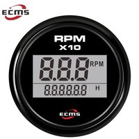 Compteur de régime numérique étanche 2 pouces avec compteur horaire 9990 tr/min 9-32V rétroéclairé – Jauges de pression et de régime