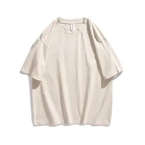 Wholesale Custom Printing Heavyweight T-Shirt Tee Drop Shoulder Tshirt 100% Cotton Oversized Men T Shirt