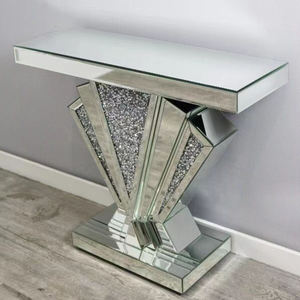 Mobilier Commercial de Luxe de Haute Qualité Ensembles de Meubles de Salon Pas Chers Table <span class=keywords><strong>Console</strong></span> Moderne de Luxe avec Éclisses et Miroir - Product Image 4