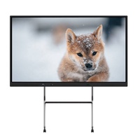 Support TV mobile en alliage d'aluminium argenté IBoard à prix d'usine, avec roulettes, pour tableau intelligent 55"-65", chariot roulant 150kg
