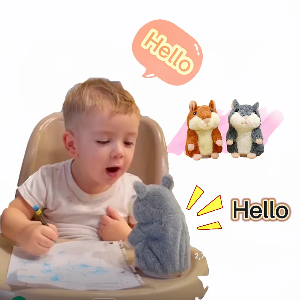 Elektronische Muis Speelgoed Kinderen Cadeau Pluche Interactief Speelgoed Pratende Knik Hamster Herhaalt Wat Je Zegt Cadeaus Speelgoed Voor Kinderen