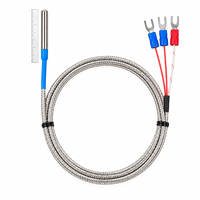 Capteur de température PTFE résistant aux acides et aux alcalis, anti-corrosion, Pt100, personnalisable OEM, IP65, argent électrolytique, tétrafluoro