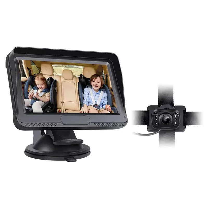 4.3 Inch-Koop Baby Autostoel Spiegel Camera Hd Monitor Display Baby Achteraanzicht Tegenover Safety Car Achterbank Spiegelcamera