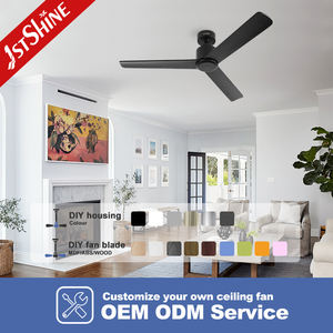 Ventilador de techo con 3 aspas de madera para hotel, ventilador de techo moderno de lujo de 52 pulgadas, elegante, 30w, 110v o 220v, motor de CC, 1 unidad - Product Image 4