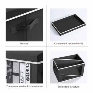 Caja de Almacenamiento Moderna de Tela No Tejida con Panel de PP, Ventana de PVC, Diseño Plegable, Capacidad de 20-35L, Organizador de Ropa Práctico - Product Image 6