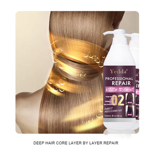 Produits de soin capillaire professionnels à base de kératine organique et végétalienne Yedda Salon NO.3 & NO.4 Réparer les cheveux abîmés par la coloration et la permanente - Product Image 5