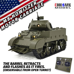 1/16 RC réservoir seconde <span class=keywords><strong>guerre</strong></span> <span class=keywords><strong>mondiale</strong></span> réservoir US M8 comment Itzer moteur chariot avec fumée tourelle Rotation 360 ° Tempo adulte enfants modèle réservoir - Product Image 2