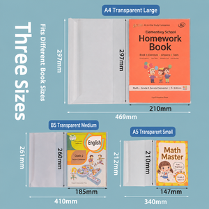 Protège-Livres Autocollant Transparent Imperméable 16K 32K A4 <span class=keywords><strong>Film</strong></span> Protecteur pour Manuels Scolaires en Plastique Papeterie Scolaire - Product Image 4