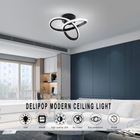 Plafonnier LED minimaliste nordique transfrontalier en aluminium avec surface en vinyle pour salon, balcon, couloir, chambre à coucher, hall d'entrée
