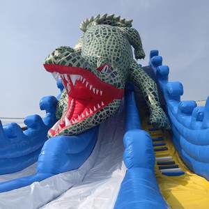 Videur gonflable de tour de parc d'attractions pour des enfants commerciaux avec le château plein d'entrain combiné d'eau de glissière videur gonflable - Product Image 2