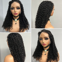 Perruques Courtes Bouclées Pixie 13x4 avec Dentelle Suisse et Densité 200, Perruques Bob Cheveux Humains sans Colle en Dentelle Française
