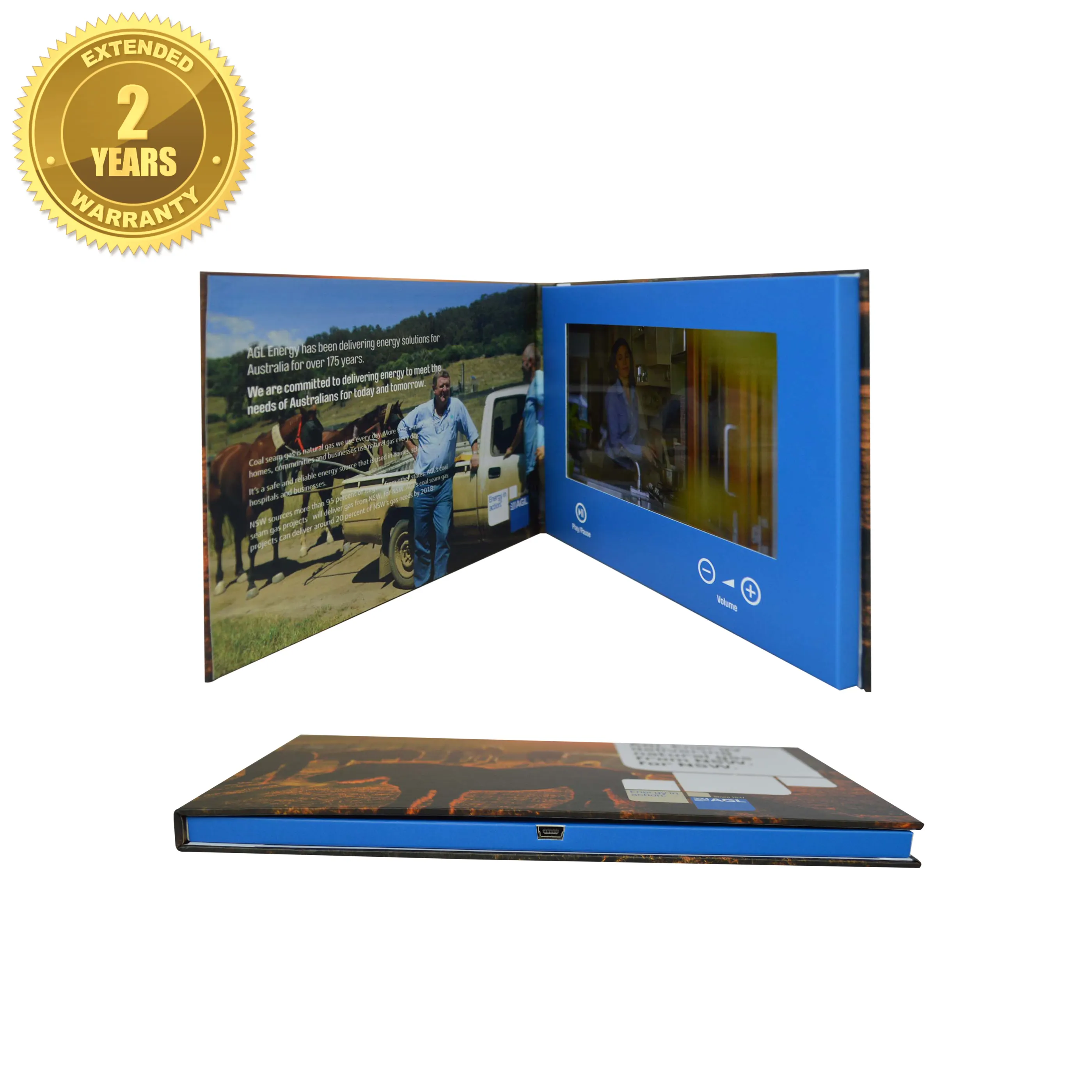 Tùy chỉnh LCD video Brochure tập sách, cao cấp bìa cứng video cuốn sách, đảm bảo chất lượng video thiệp chúc mừng