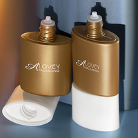 Flacon de crème solaire en PP de luxe de 35 ml, flacon de lotion à presser, flacon de crème pour les mains