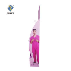 Rak Display kertas ritel kustom promosi bebas berdiri Pos lantai berdiri bergelombang tampilan karton Pop - Product Image 1