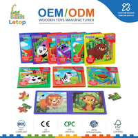 Buku Puzzle Kardus untuk Anak, Mainan Jigsaw 10 Tema, Aktivitas Perjalanan, Permainan Edukasi Montessori