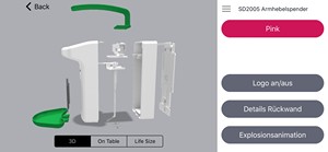 Distributeur manuel de désinfectant liquide par pulvérisation 1000 ml en plastique ABS, distributeur double coudé pour savon liquide, idéal pour les salles de bain d'hôpitaux - Product Image 3