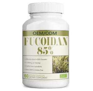 OEM ฉลากส่วนตัวร้อนขายผงสกัด fucoidan 500 มก./60 แคปซูล/ขวด fucoidan แคปซูล
