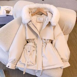 Long <span class=keywords><strong>manteau</strong></span> en <span class=keywords><strong>duvet</strong></span> de polyester pour femmes avec logo personnalisé pour l'hiver, fourrure chaude, trench ample, veste d'extérieur - Product Image 5