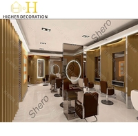 Vitrine murale de salon de coiffure au design moderne, station de présentation de perruques, mobilier de décoration intérieure pour salon de coiffure