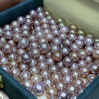 Chine 4A vente en gros 5.5-6mm AAA blanc naturel rond forte lumière perle Akoya d'eau douce pour hommes femmes bijoux