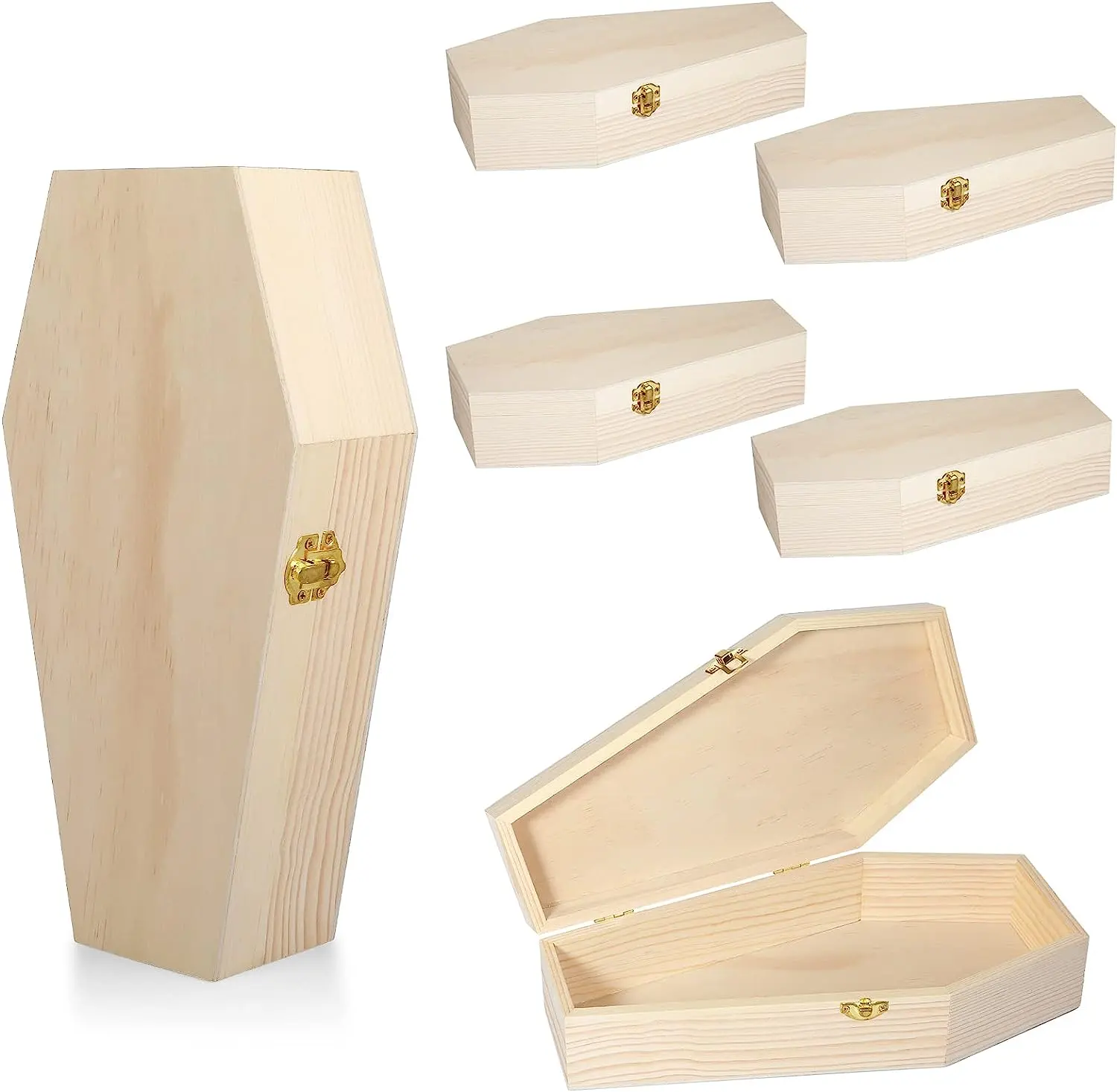 Junji Unfinished Wood Halloween Crafts biodegradable pet urn box pet coffin contemporary