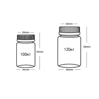 Prix d'usine – Bouteille à double couvercle 100cc 120cc, flacon vide à l'épreuve des enfants pour vitamines, emballage de médicaments, flacon pour capsules