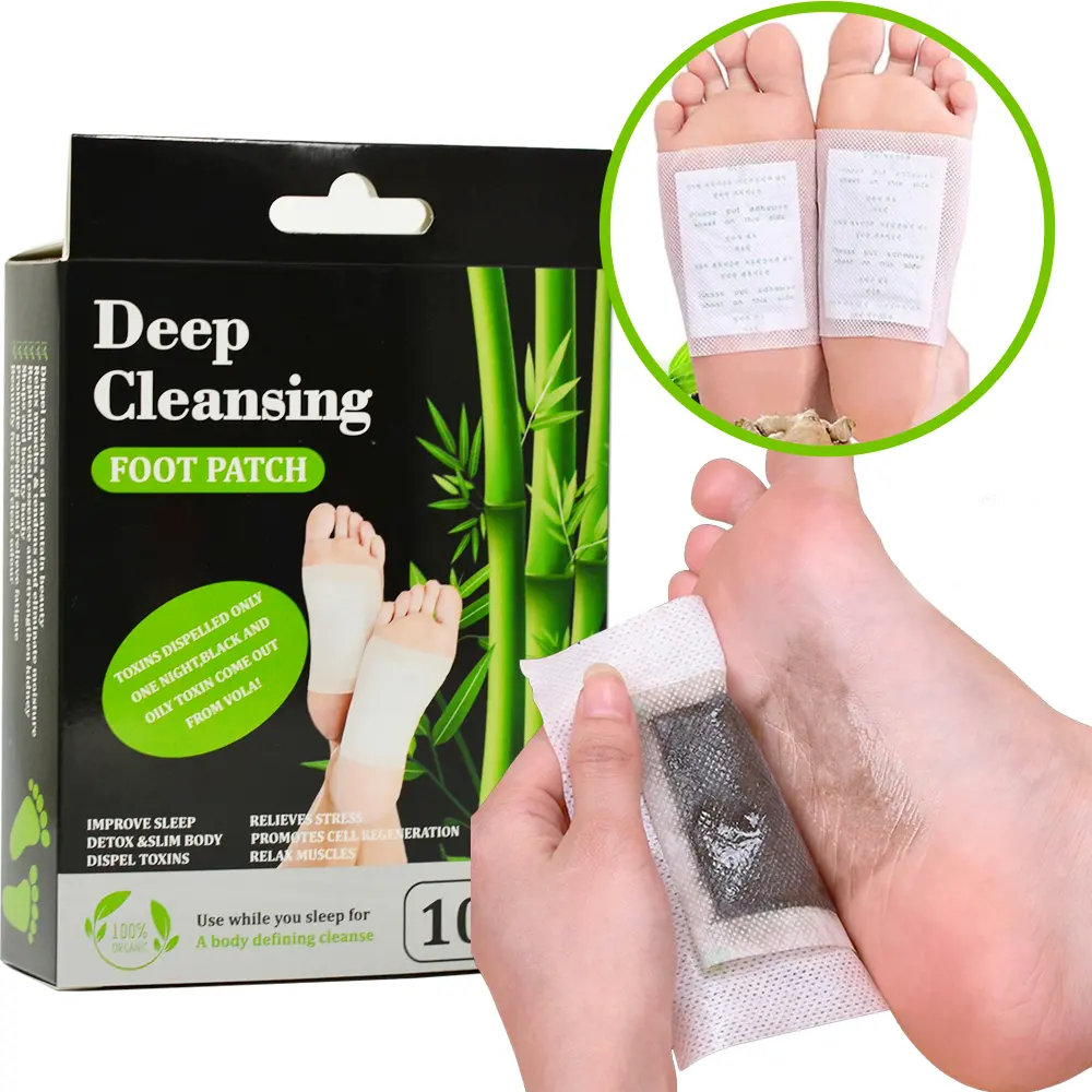 Chinaherbs Hot selling foot detox pads relax feet patch pain patches sleeping weight loss deep cleansing pied