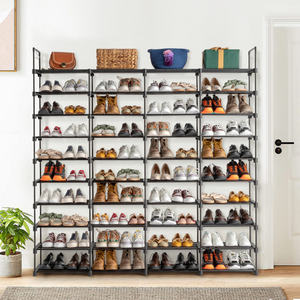 Organizador de zapatos apilable de 10 niveles DB, zapatero independiente de hierro para la entrada del hogar, mueble para la sala de estar - Product Image 4