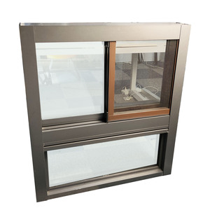 Chất lượng cao Thiết kế hiện đại đôi bằng kính hợp kim nhôm cửa sổ trượt cách nhiệt cửa treo gấp mở phong cách cho nhà sử dụng - Product Image 5