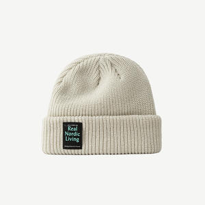 Hiver Populaire Image Couleur Unie Étiquette Tissée Personnalisée Design Top Acrylique Thermique Épais Crochet Bonnet Tricoté Unisexe Commun - Product Image 6