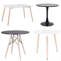 Ensemble de chaises de table tulipes blanches durables, modernes et simples, style balcon, meubles en bois pour la maison, le café, les repas et les réunions.