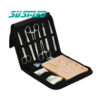 Kit médical de sutures de vente directe d'usine ensemble d'instruments de dissection avec base d'instruments chirurgicaux de coussinet de suture