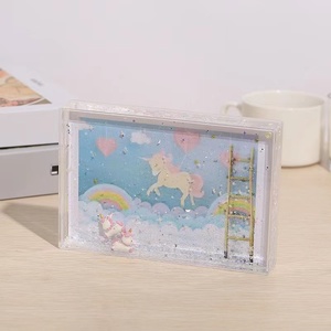 <span class=keywords><strong>Album</strong></span> di foto personalizzato rettangolare con cornice in acrilico trasparente da 3 pollici di alta qualità con effetto scintillante flottante - Product Image 2