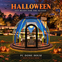Dôme en polycarbonate de conception nouvelle pour Halloween, dôme transparent mobile pour jardin, loisirs et utilisation en glamping