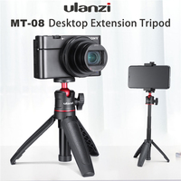 Yiscaxia Pour Appareils PHOTO REFLEX NUMÉRIQUES Smartphone Micro LED Vloguer MT-08 Mini Bureau Trépied Extensible Avec 1/4 Vis