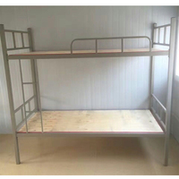 Lit superposé double moderne en métal blanc, pliable, gain de place, design à pieds hauts pour chambre à coucher