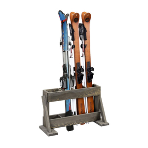 Espositore per bastoncini <span class=keywords><strong>da</strong></span> sci <span class=keywords><strong>in</strong></span> <span class=keywords><strong>legno</strong></span> Vintage autoportante per sci e Snowboard - Product Image 1