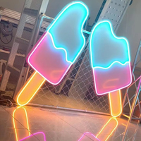 Enseigne néon LED personnalisée pour dropshipping de crèmes glacées, luminaires muraux pour décoration murale de magasin de desserts, bar, cuisine
