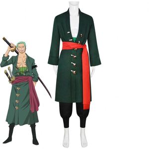 Disfraz de Zoro de una Pieza, Kimono Japonés para Cosplay, Anime, Comic Con, Set de Disfraz de Anime - Product Image 3