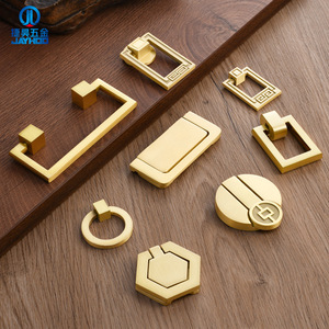 JAYHOO Tiradores de Latón Estilo Chino para Muebles, Forma Geométrica, Herrajes Duraderos para Cajones - Product Image 2