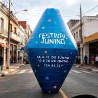 Lanterne en papier gonflable géante de 3 m avec logo personnalisé, lanterne conique pour festival, décoration de festival/événement/fête/parade